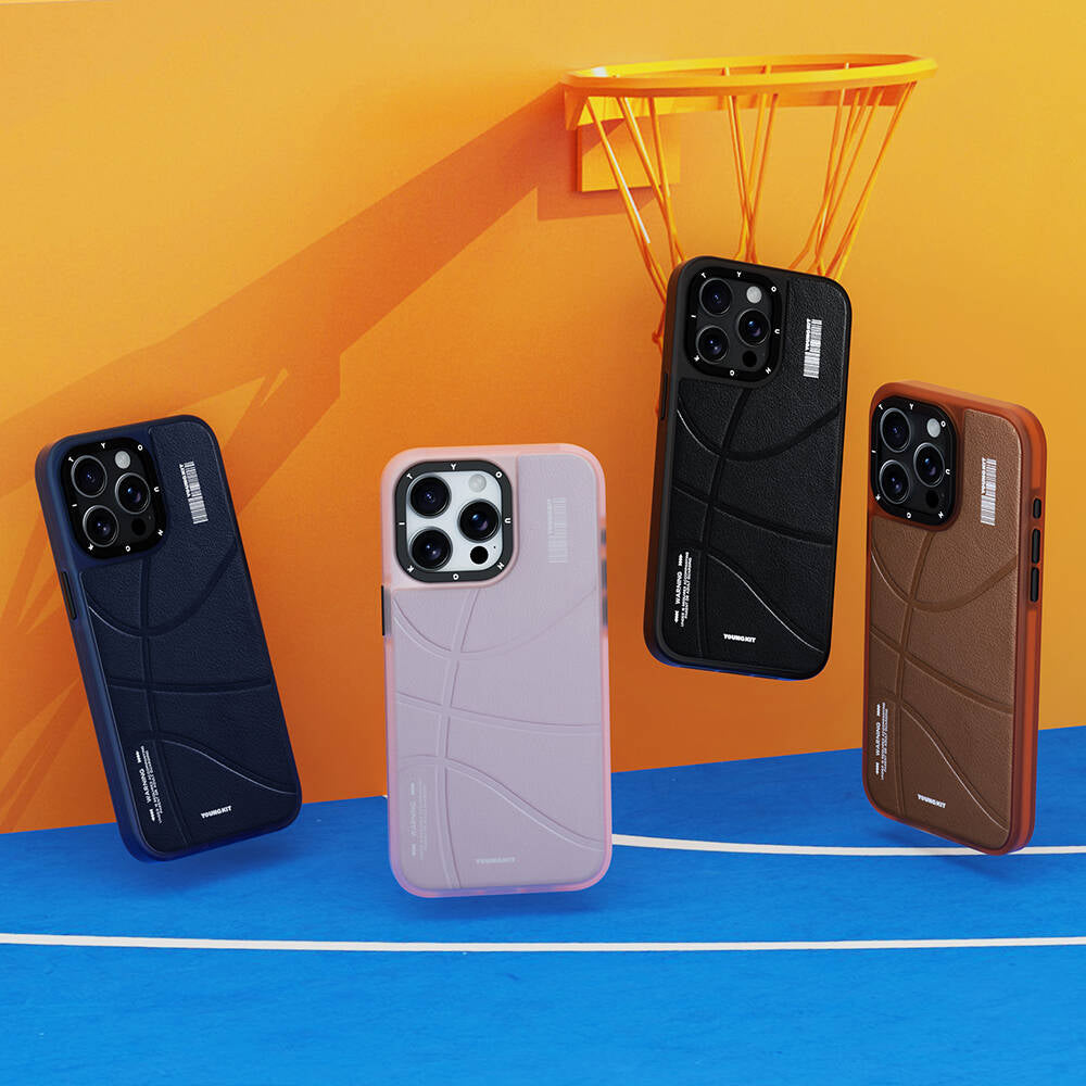iPhone 15 Pro Kılıf M-safe Şarj Özellikli Youngkit Backboard Serisi Leather Kılıf