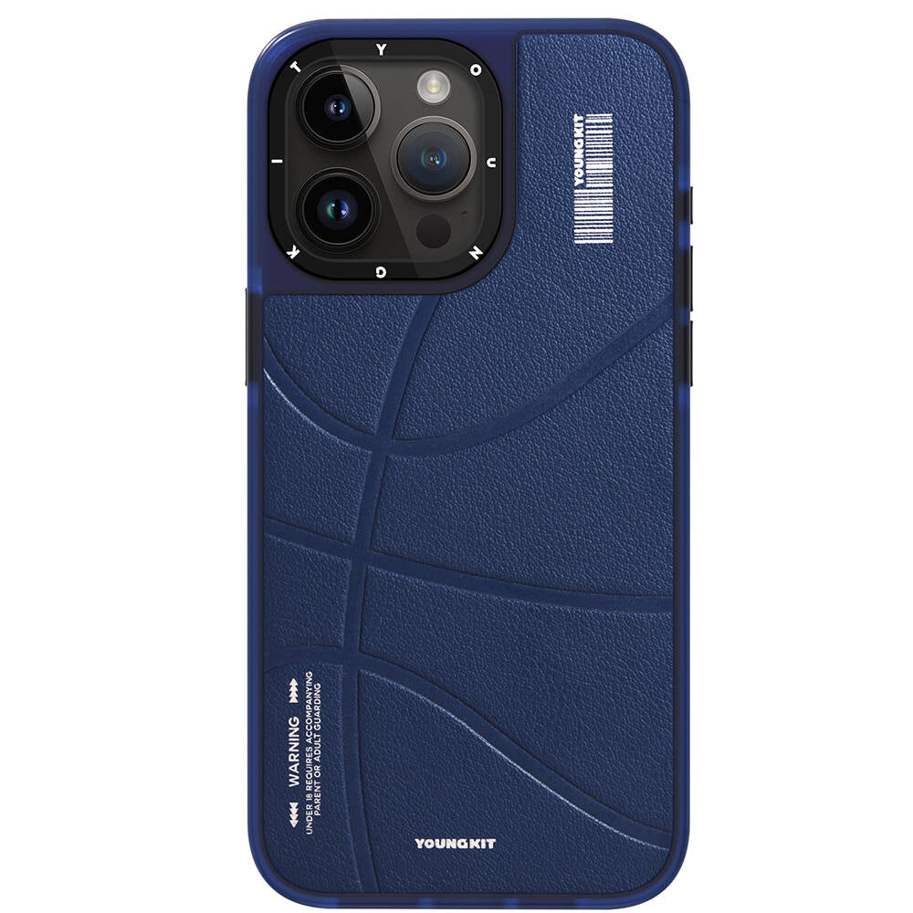 iPhone 15 Pro Kılıf M-safe Şarj Özellikli Youngkit Backboard Serisi Leather Kılıf