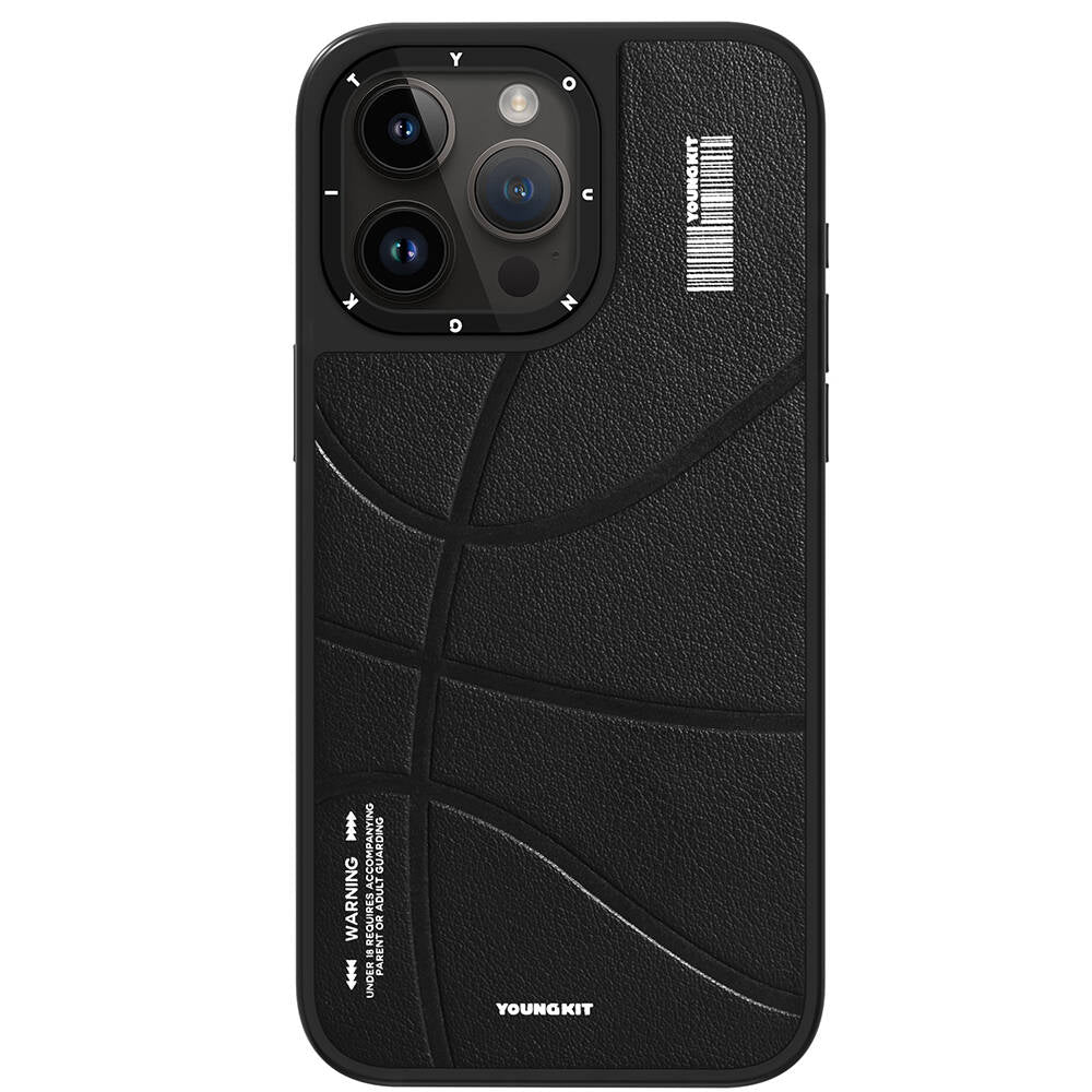 iPhone 15 Pro Kılıf M-safe Şarj Özellikli Youngkit Backboard Serisi Leather Kılıf