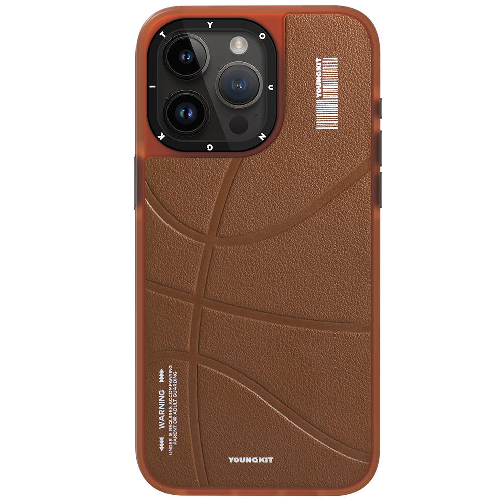 iPhone 15 Pro Kılıf M-safe Şarj Özellikli Youngkit Backboard Serisi Leather Kılıf