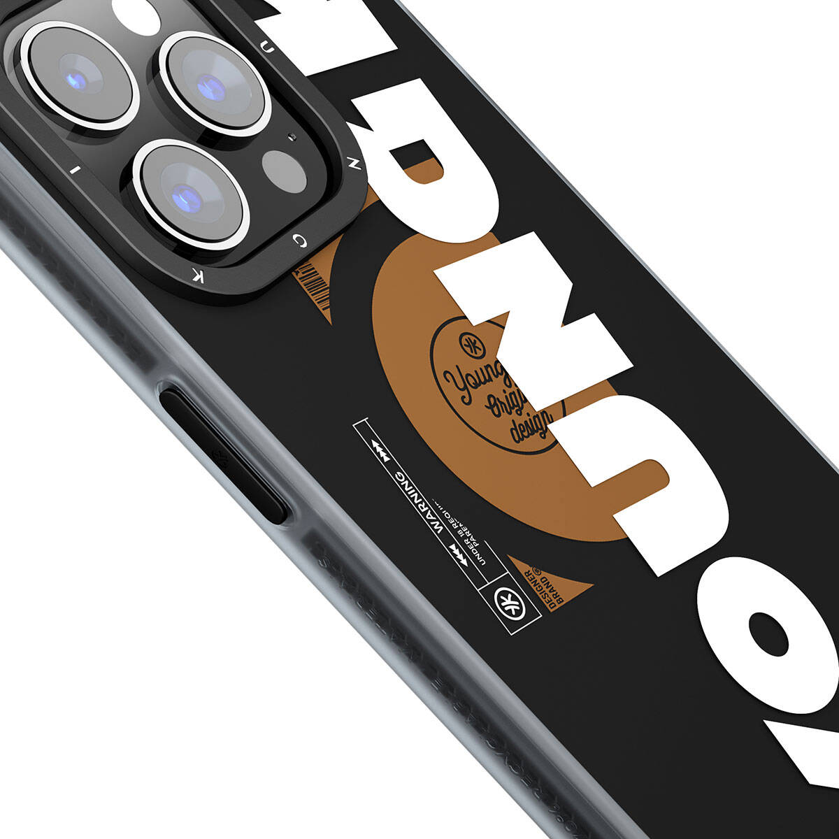 iPhone 15 Pro Kılıf M-safe Şarj Özellikli Youngkit Binfen Serisi Yazı Temalı Kılıf