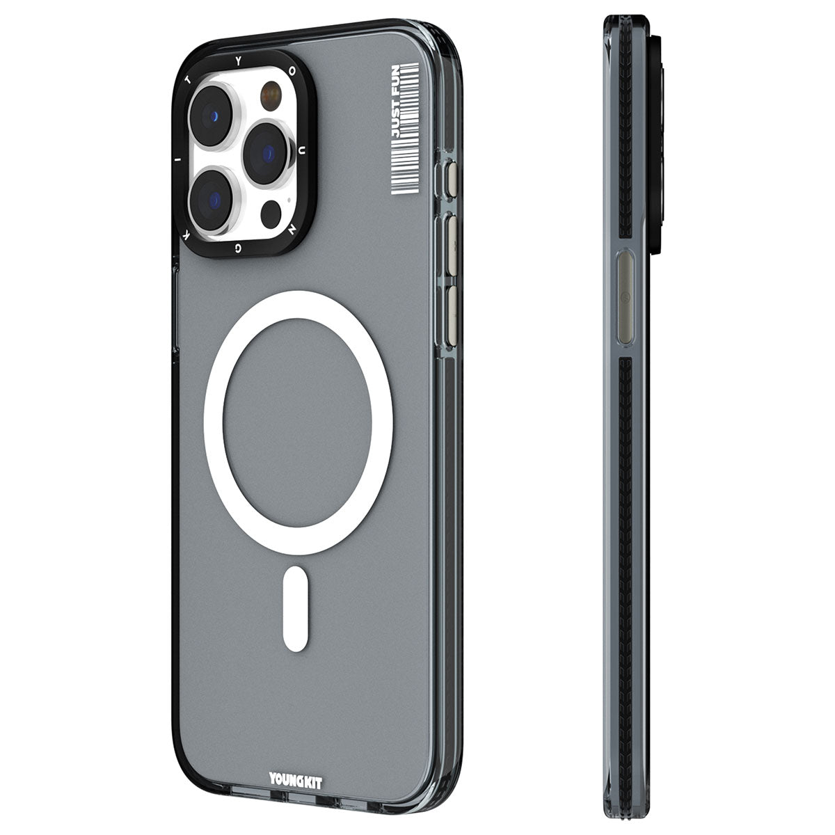 iPhone 15 Pro Kılıf M-safe Şarj Özellikli YoungKit Crystal Color Serisi Kılıf