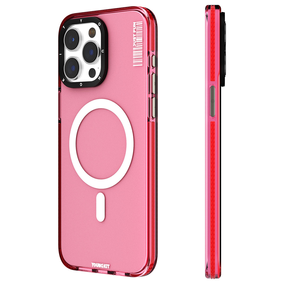 iPhone 15 Pro Kılıf M-safe Şarj Özellikli YoungKit Crystal Color Serisi Kılıf