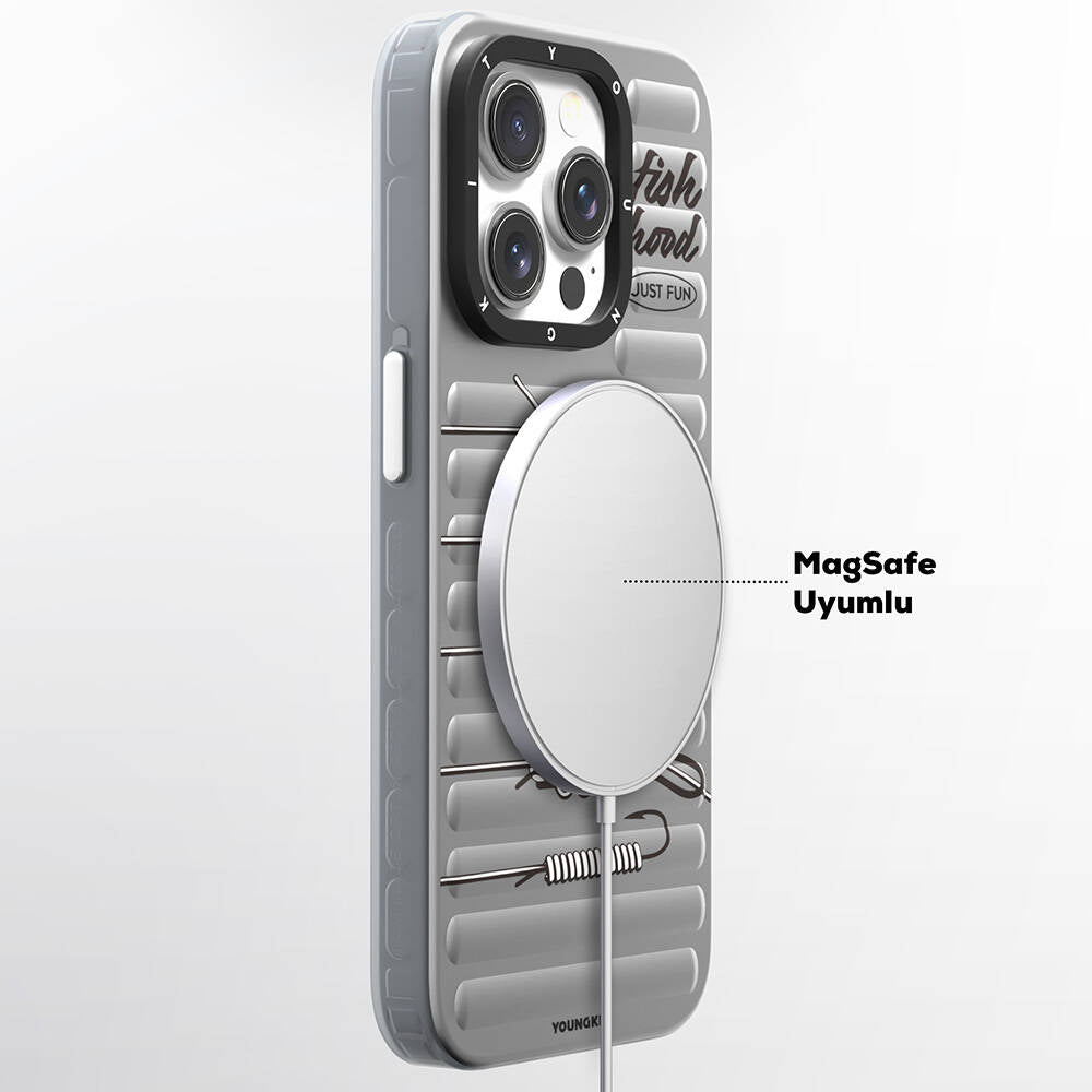 iPhone 15 Pro Kılıf M-safe Şarj Özellikli Youngkit Fishing Serisi Kılıf
