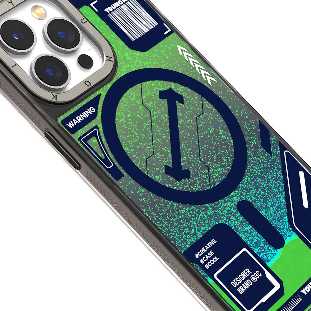 iPhone 15 Pro Kılıf M-safe Şarj Özellikli YoungKit Galaxy Serisi Kılıf