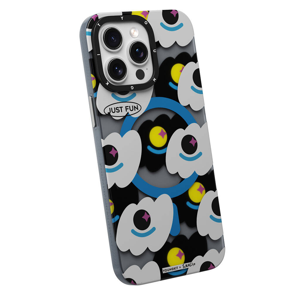 iPhone 15 Pro Kılıf M-safe Şarj Özellikli Youngkit Happy View Serisi Kılıf