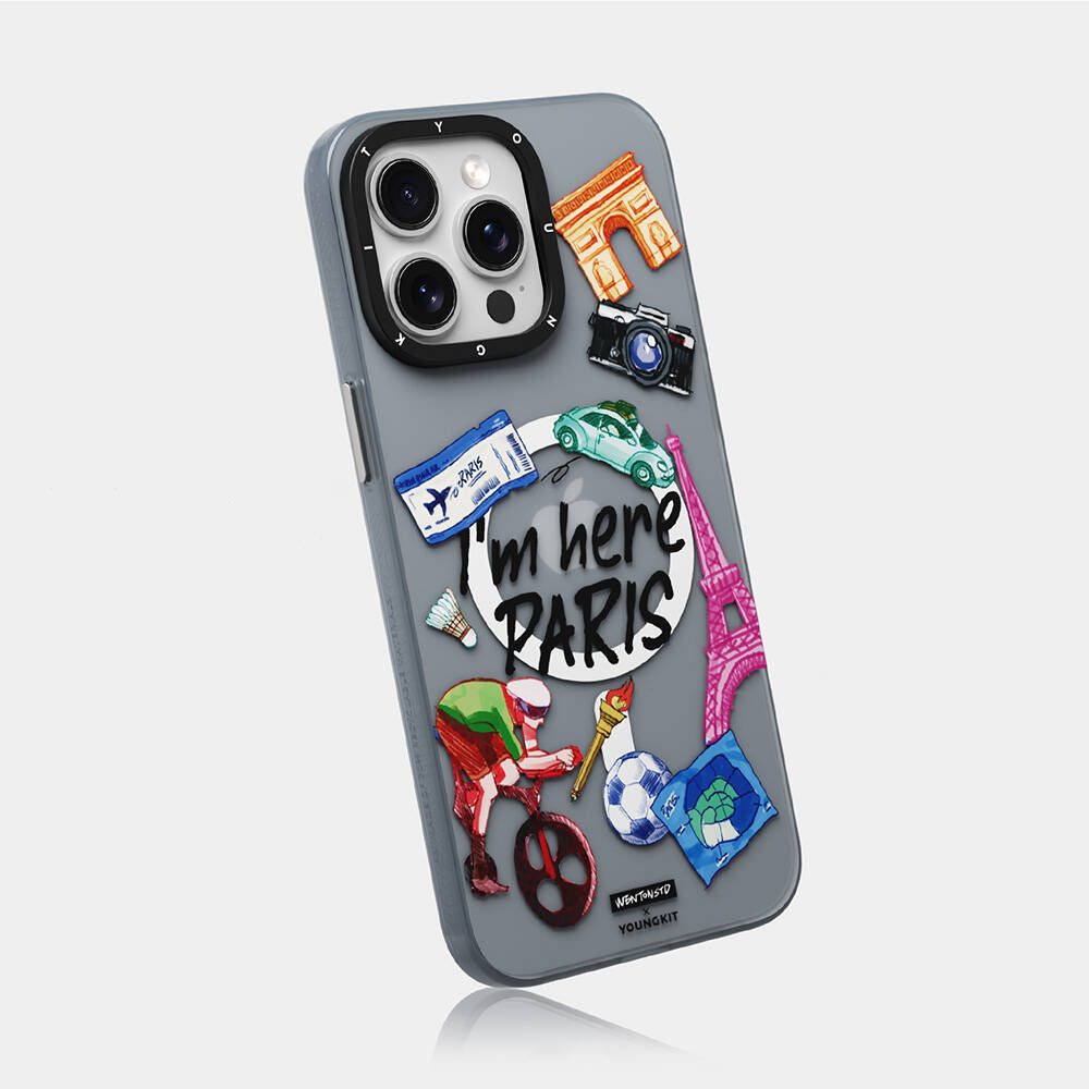 iPhone 15 Pro Kılıf M-safe Şarj Özellikli Youngkit in Paris Serisi Kılıf