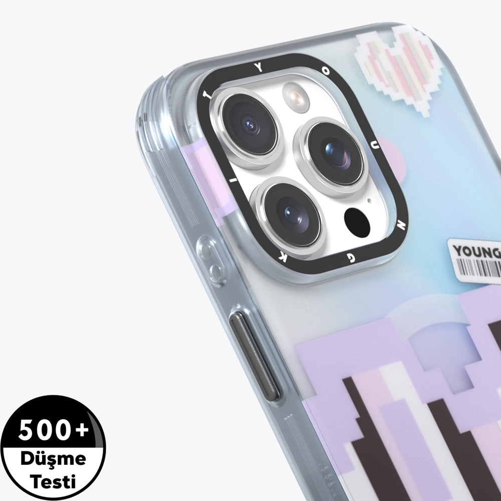 iPhone 15 Pro Kılıf M-safe Şarj Özellikli Youngkit Love Serisi Kılıf