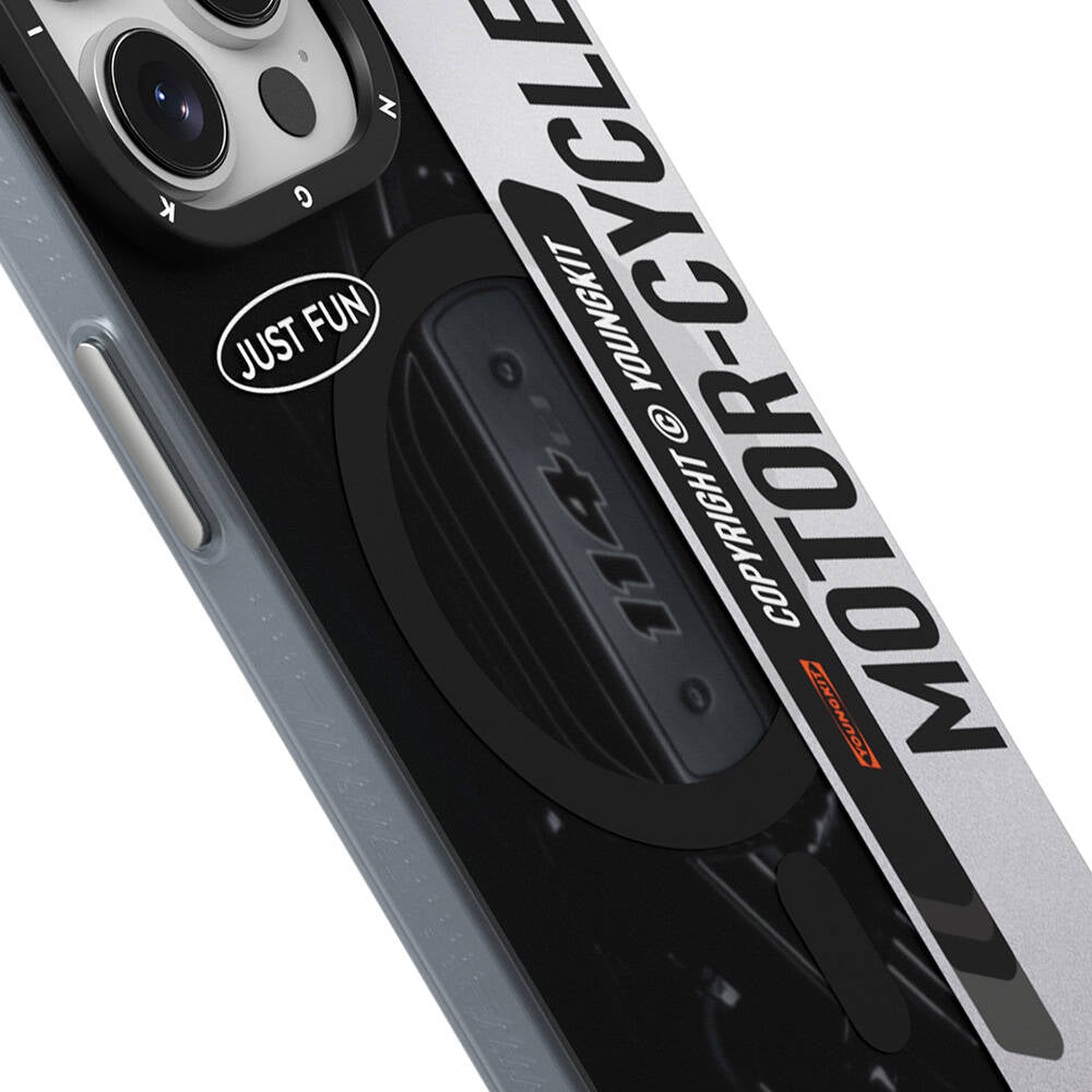 iPhone 15 Pro Kılıf M-safe Şarj Özellikli Youngkit Motorcycle Legend Serisi Kılıf
