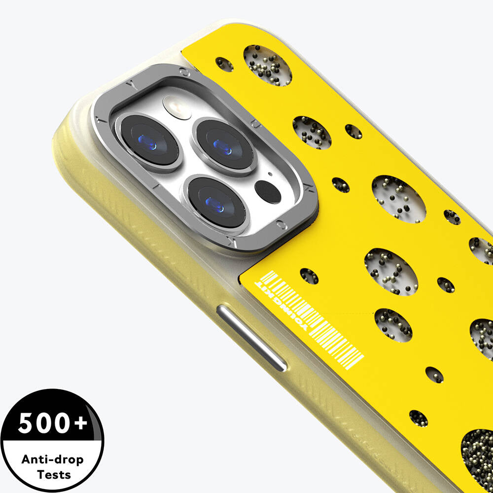 iPhone 15 Pro Kılıf M-safe Şarj Özellikli Youngkit Quicksand Beads Serisi Kılıf