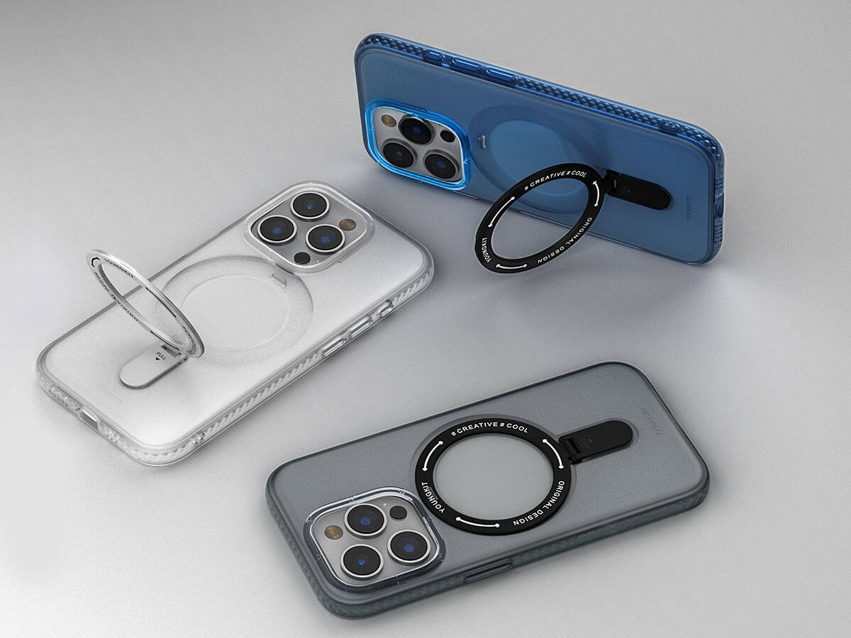 iPhone 15 Pro Kılıf M-safe Şarj Özellikli Youngkit Rock Serisi Kılıf