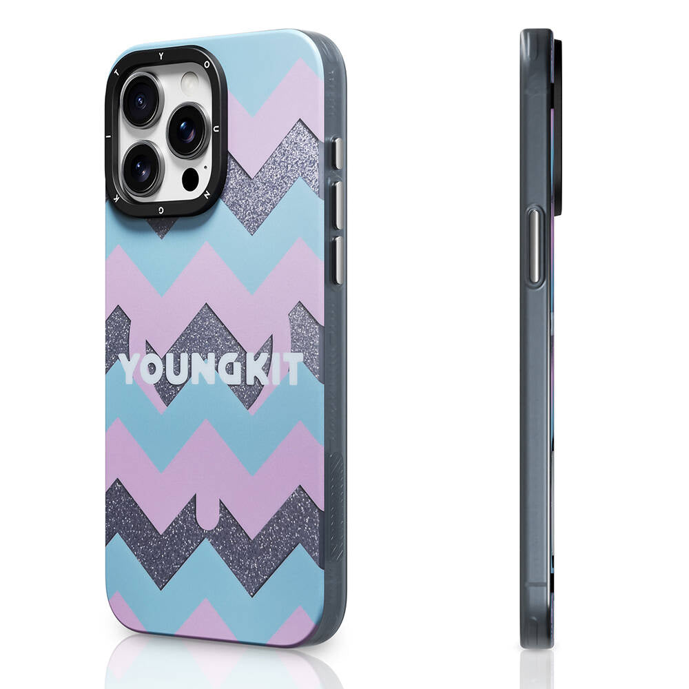 iPhone 15 Pro Kılıf M-safe Şarj Özellikli Youngkit Star Dazzle Serisi Kılıf