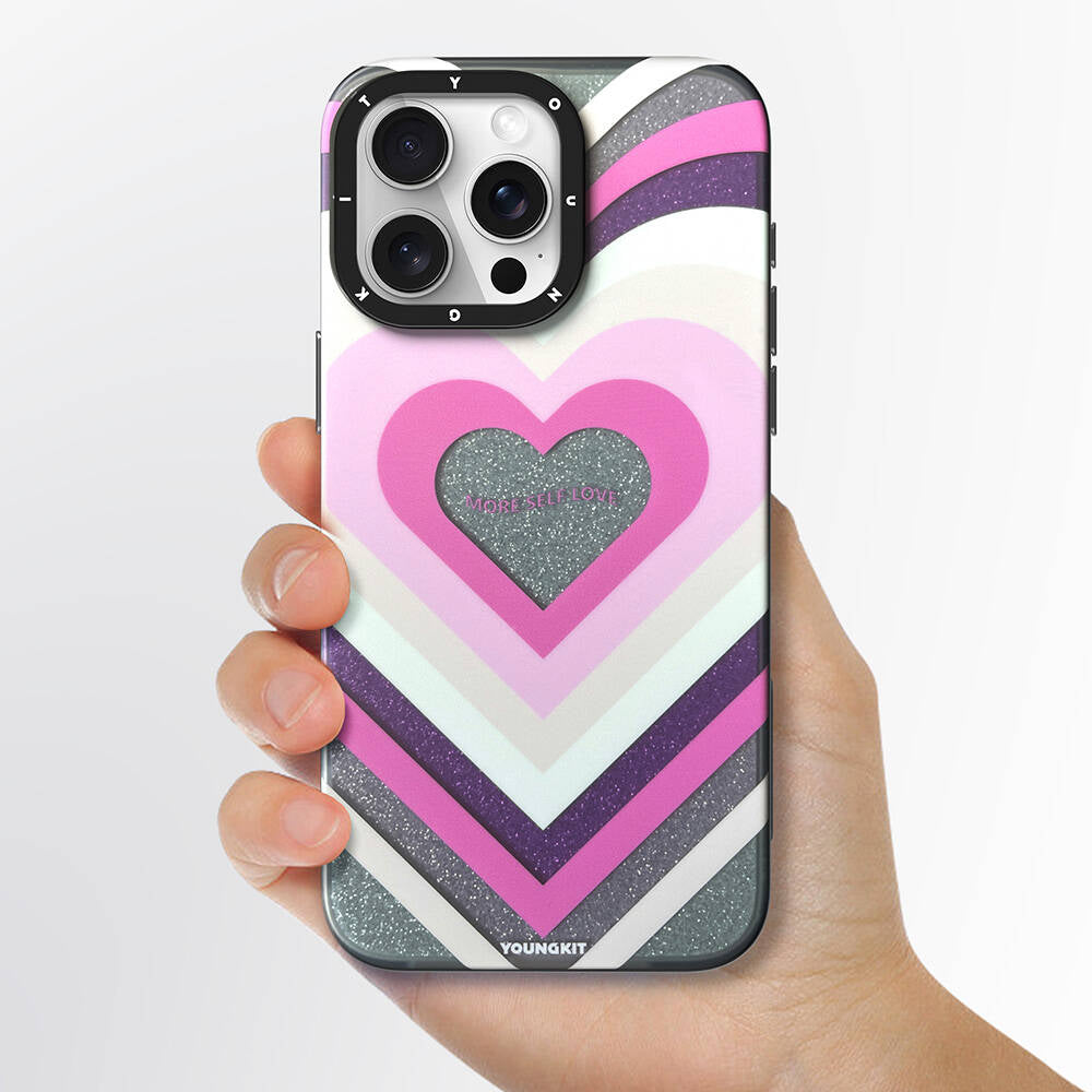 iPhone 15 Pro Kılıf M-safe Şarj Özellikli Youngkit Star Dazzle Serisi Kılıf