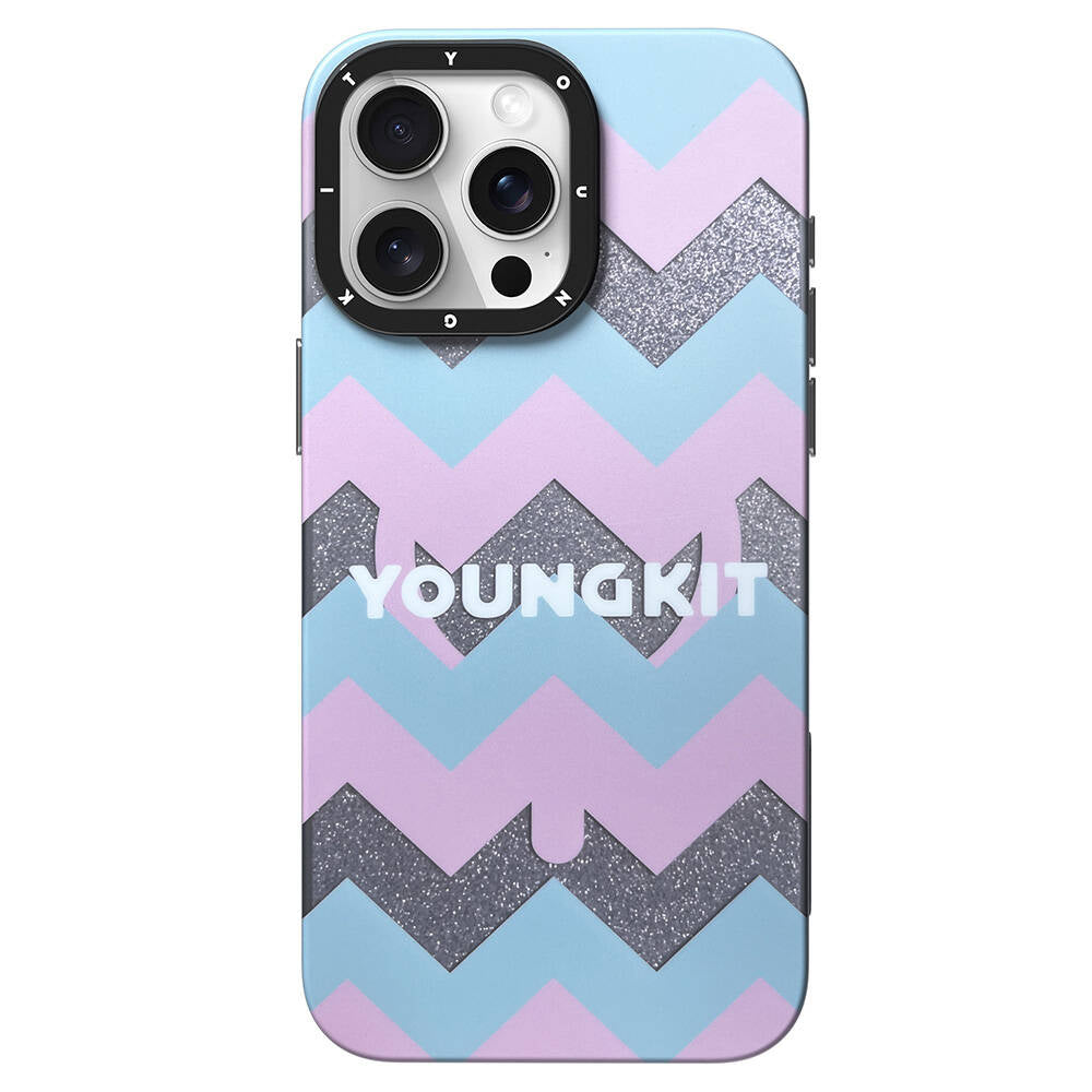 iPhone 15 Pro Kılıf M-safe Şarj Özellikli Youngkit Star Dazzle Serisi Kılıf