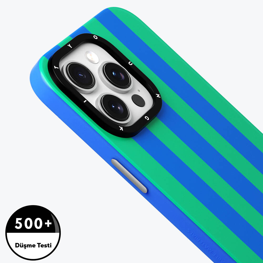 iPhone 15 Pro Kılıf M-safe Şarj Özellikli Youngkit Striped Piano Keys Serisi Kılıf