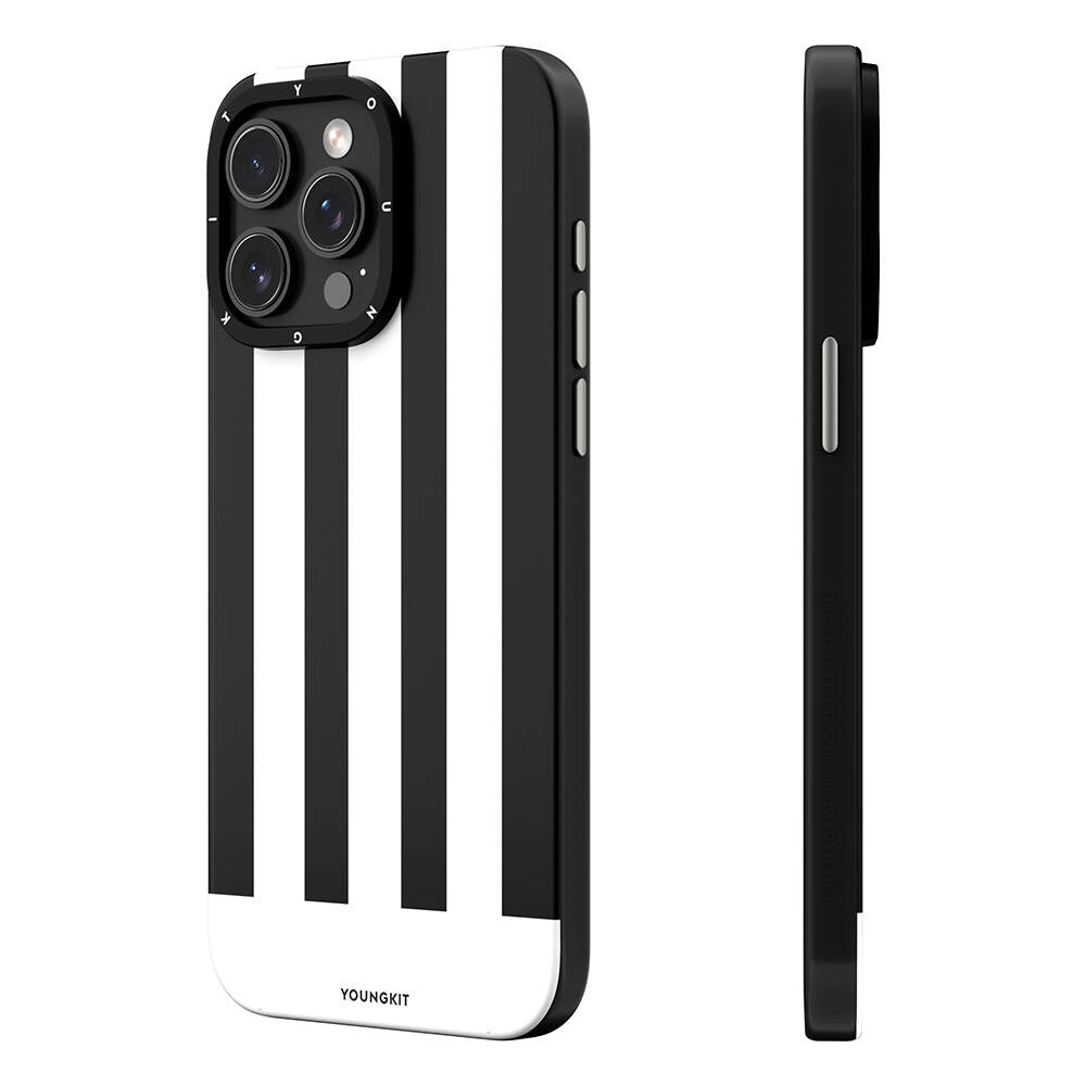 iPhone 15 Pro Kılıf M-safe Şarj Özellikli Youngkit Striped Piano Keys Serisi Kılıf