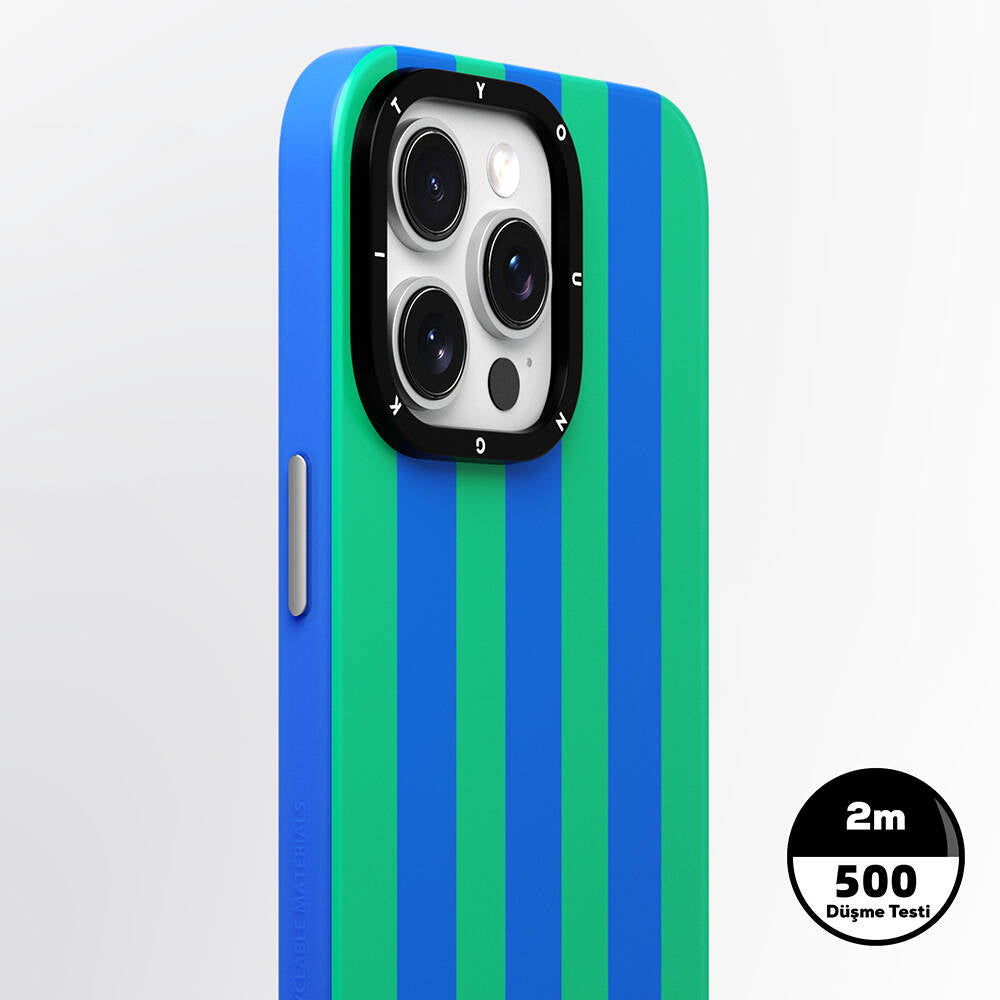iPhone 15 Pro Kılıf M-safe Şarj Özellikli Youngkit Striped Piano Keys Serisi Kılıf