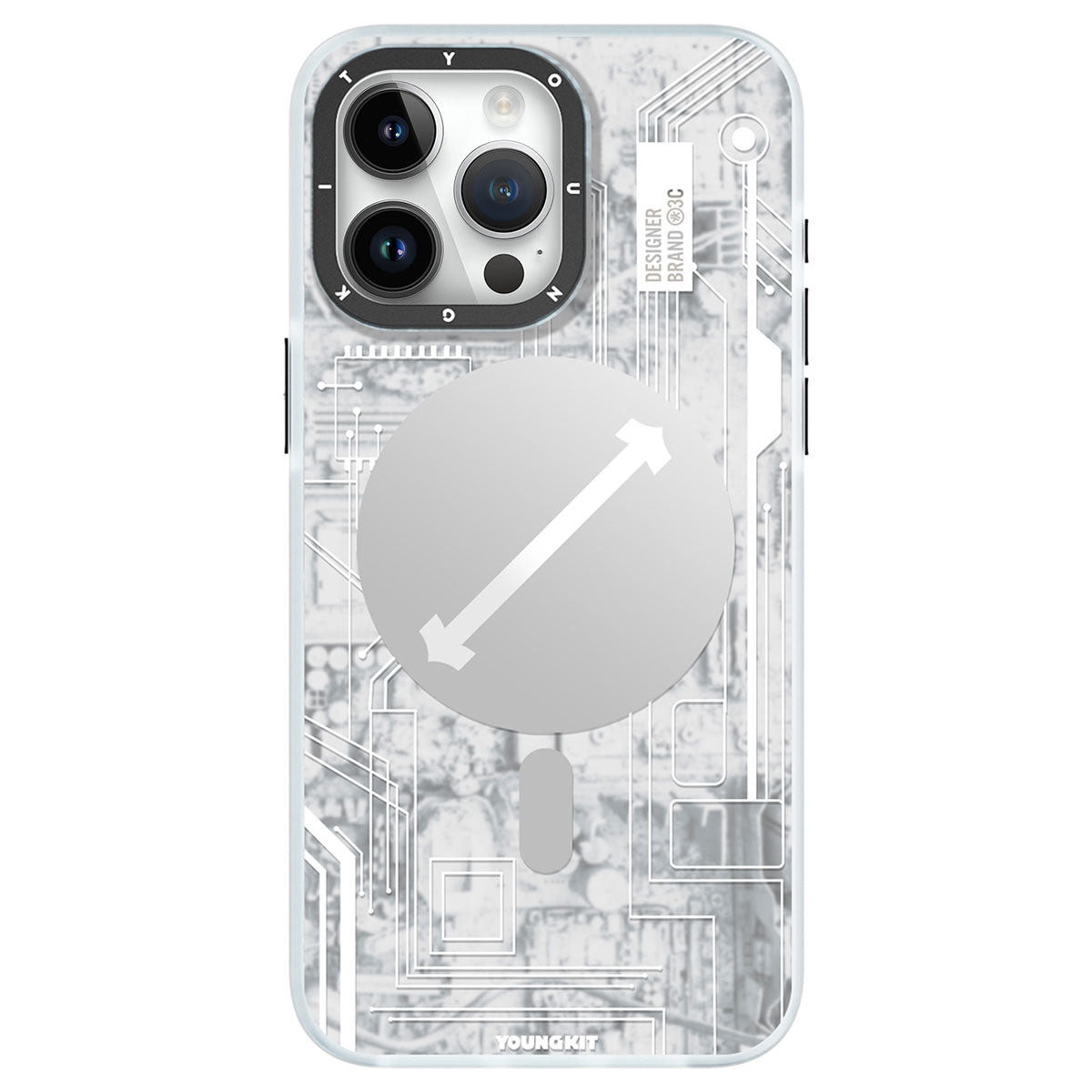 iPhone 15 Pro Kılıf M-safe Şarj Özellikli YoungKit Technology Serisi Kılıf