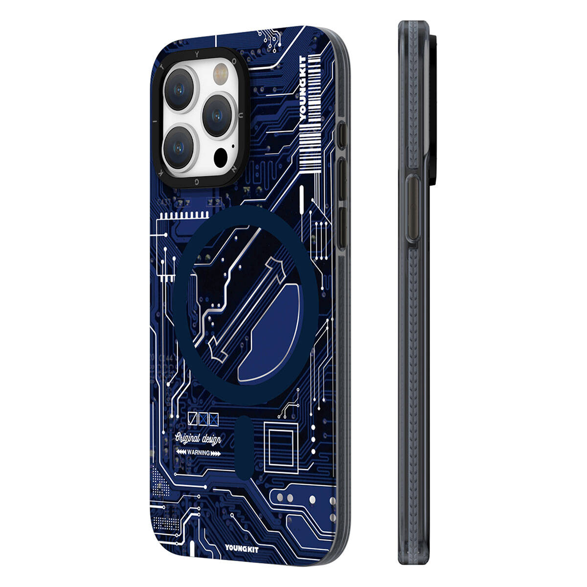 iPhone 15 Pro Kılıf M-safe Şarj Özellikli YoungKit Technology Serisi Kılıf