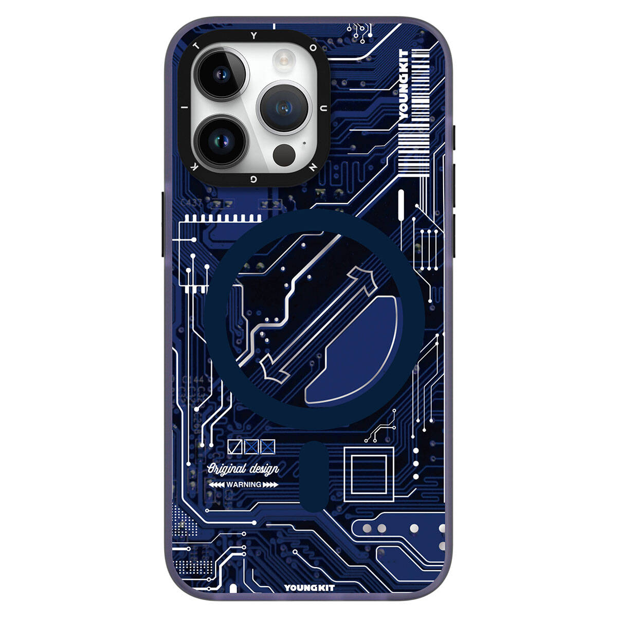 iPhone 15 Pro Kılıf M-safe Şarj Özellikli YoungKit Technology Serisi Kılıf