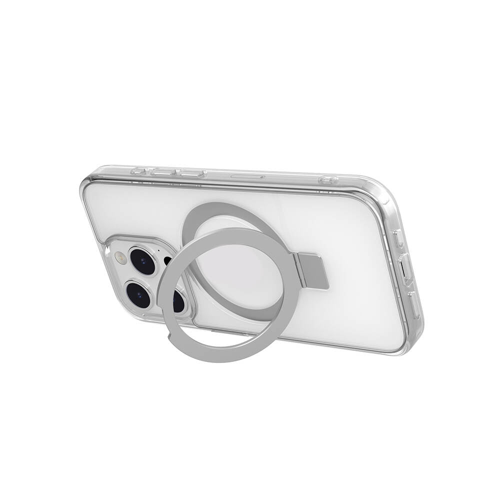 iPhone 15 Pro Kılıf M-safe Şarj Özellikli Yüzük Standlı Lisanslı Switcheasy Magstand-M Kılıf