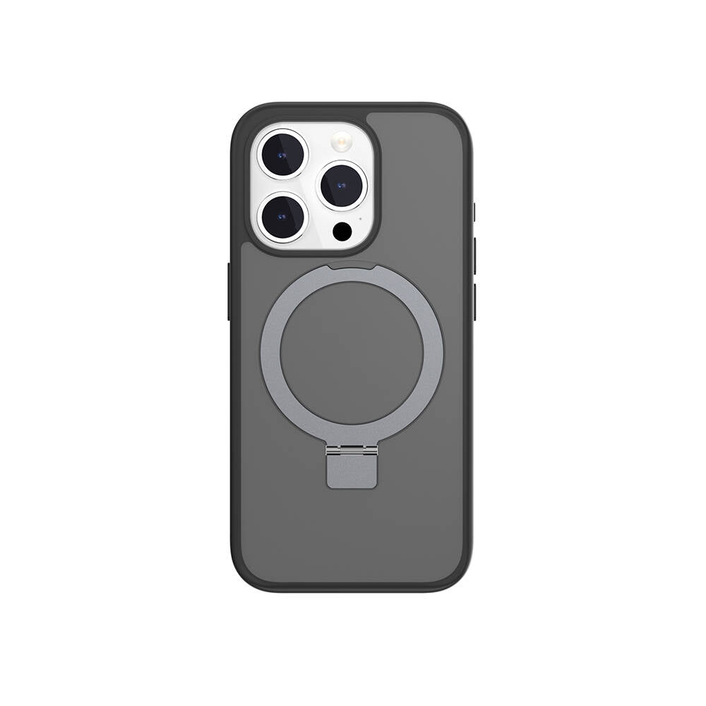 iPhone 15 Pro Kılıf M-safe Şarj Özellikli Yüzük Standlı Lisanslı Switcheasy Magstand-M Kılıf