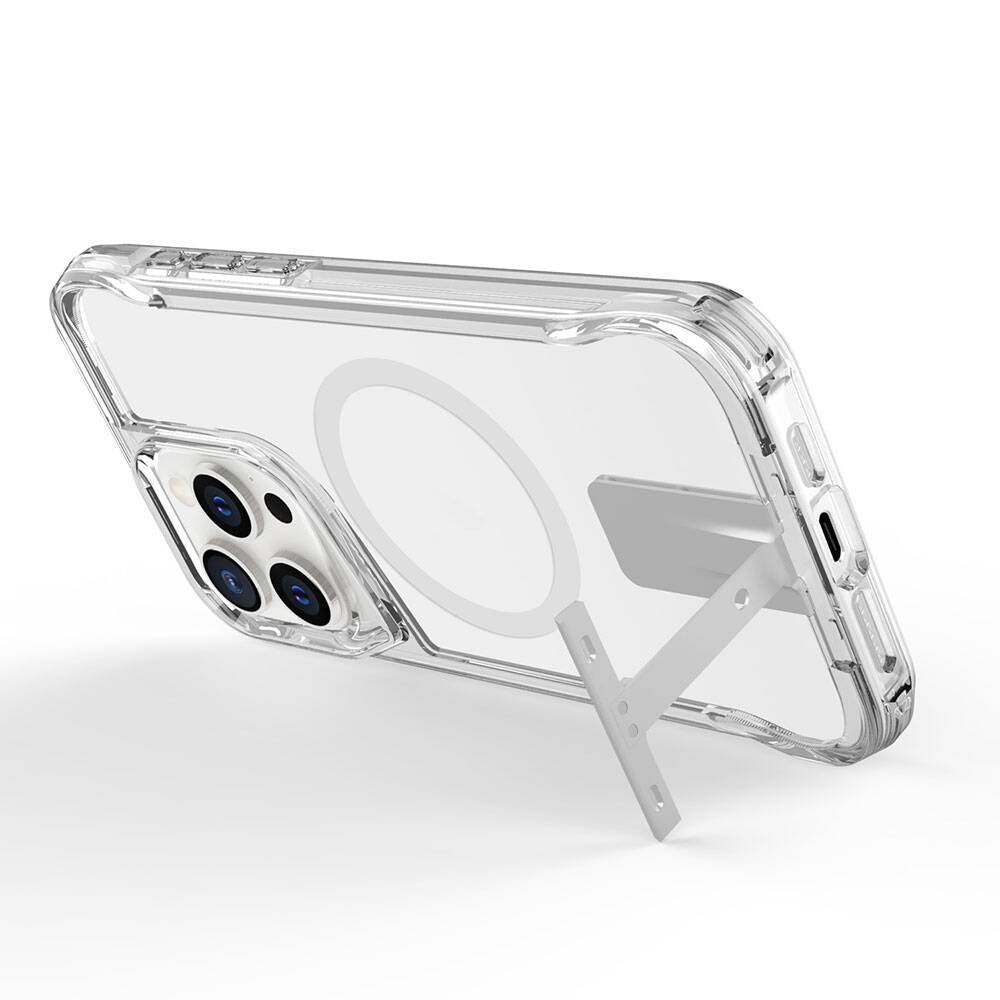 iPhone 15 Pro Kılıf M-safe Şarj Özellikli Zore T-Max Standlı Kılıf