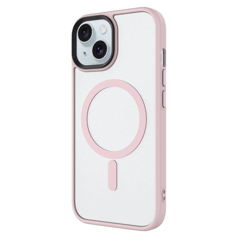 iPhone 15 Pro Kılıf Mat Arka Yüzey Wireless Şarj Özellikli Zore Flet M-safe Kılıf