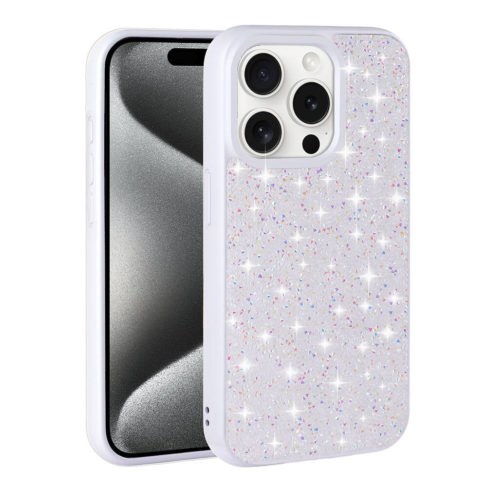 iPhone 15 Pro Kılıf Parlak Taşlı Tasarım Zore Pırlanta Kılıf