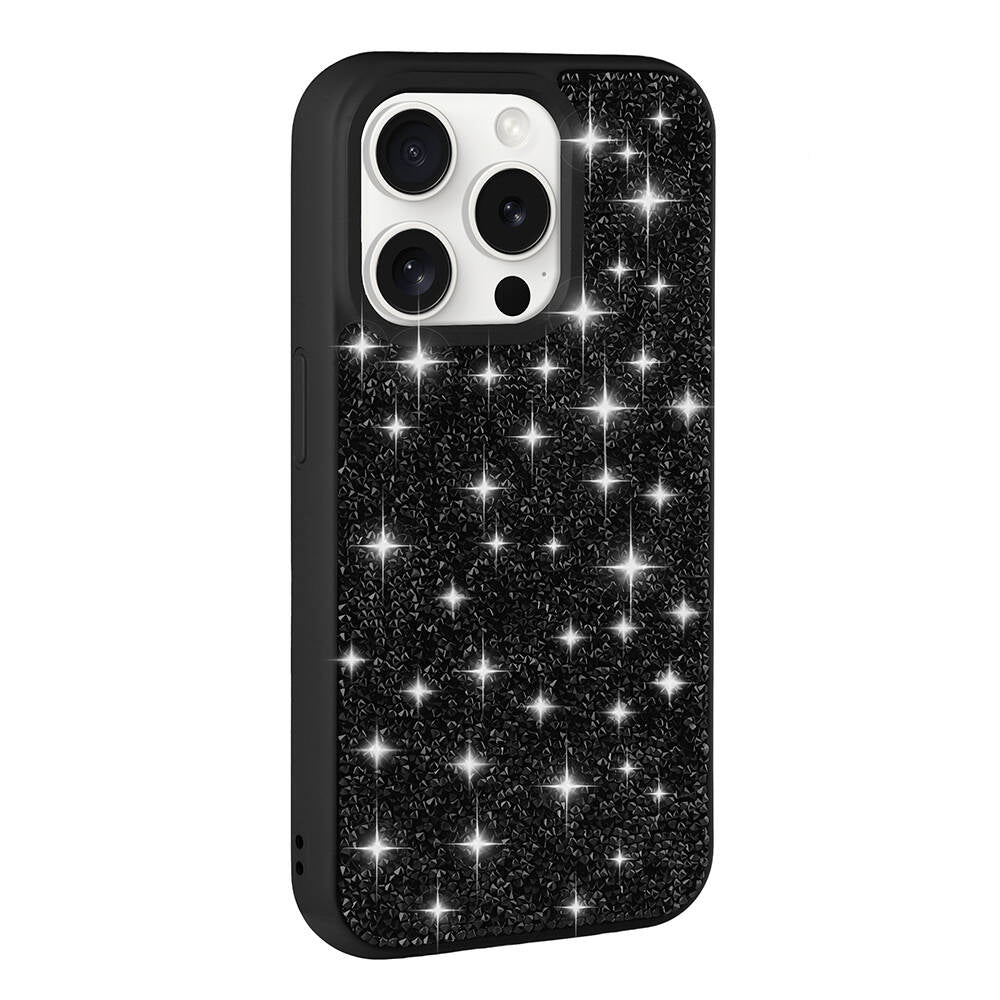 iPhone 15 Pro Kılıf Parlak Taşlı Tasarım Zore Pırlanta Kılıf