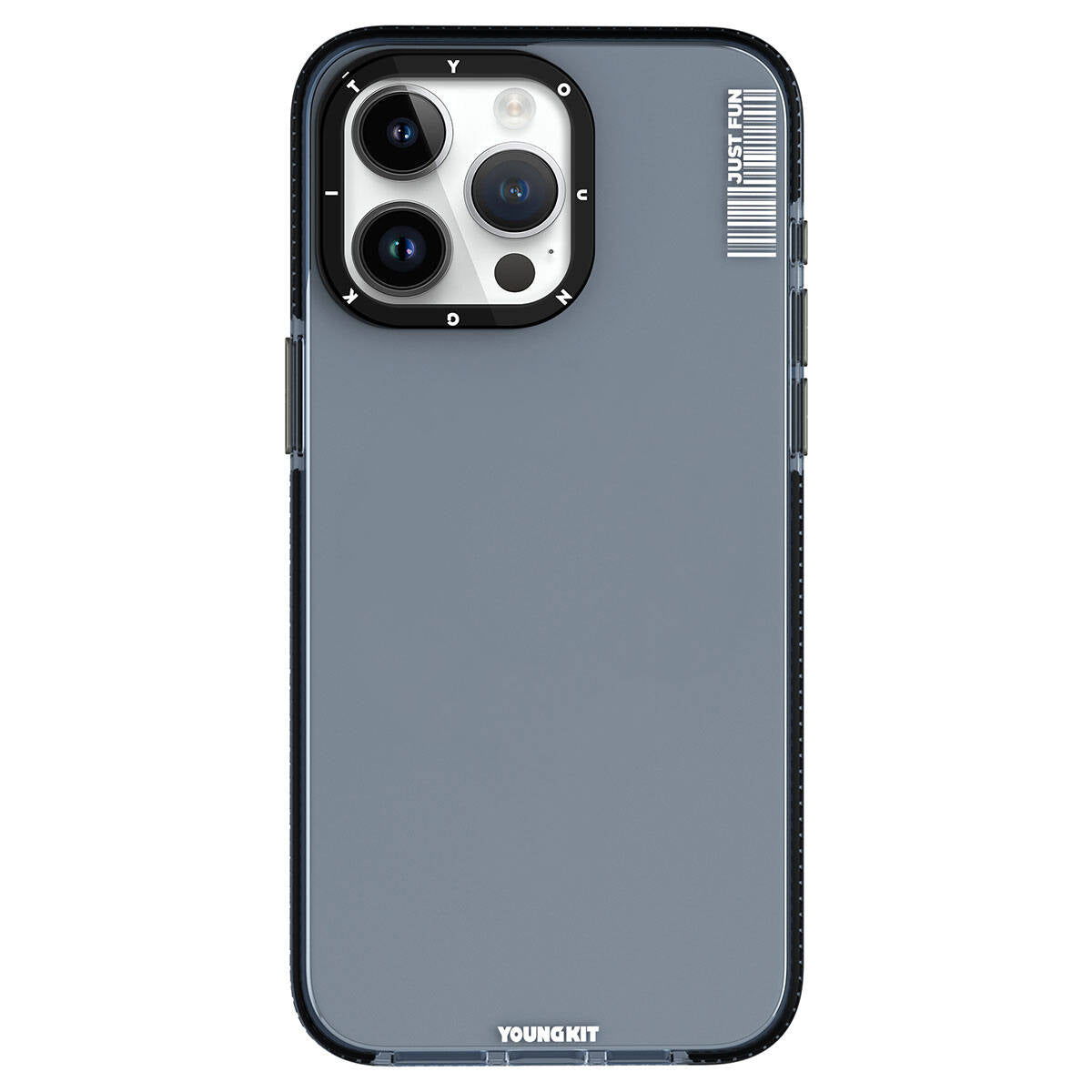 iPhone 15 Pro Kılıf Pürüzsüz Düz Arka Yüzey YoungKit Crystal Color Serisi Kılıf