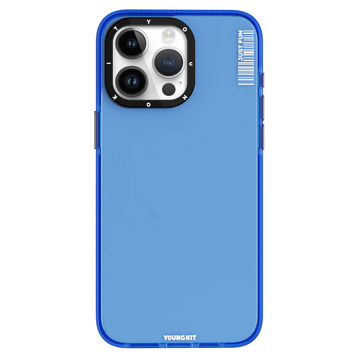 iPhone 15 Pro Kılıf Pürüzsüz Düz Arka Yüzey YoungKit Crystal Color Serisi Kılıf