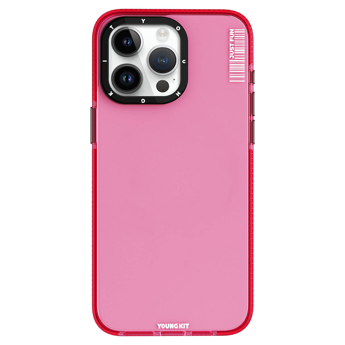 iPhone 15 Pro Kılıf Pürüzsüz Düz Arka Yüzey YoungKit Crystal Color Serisi Kılıf