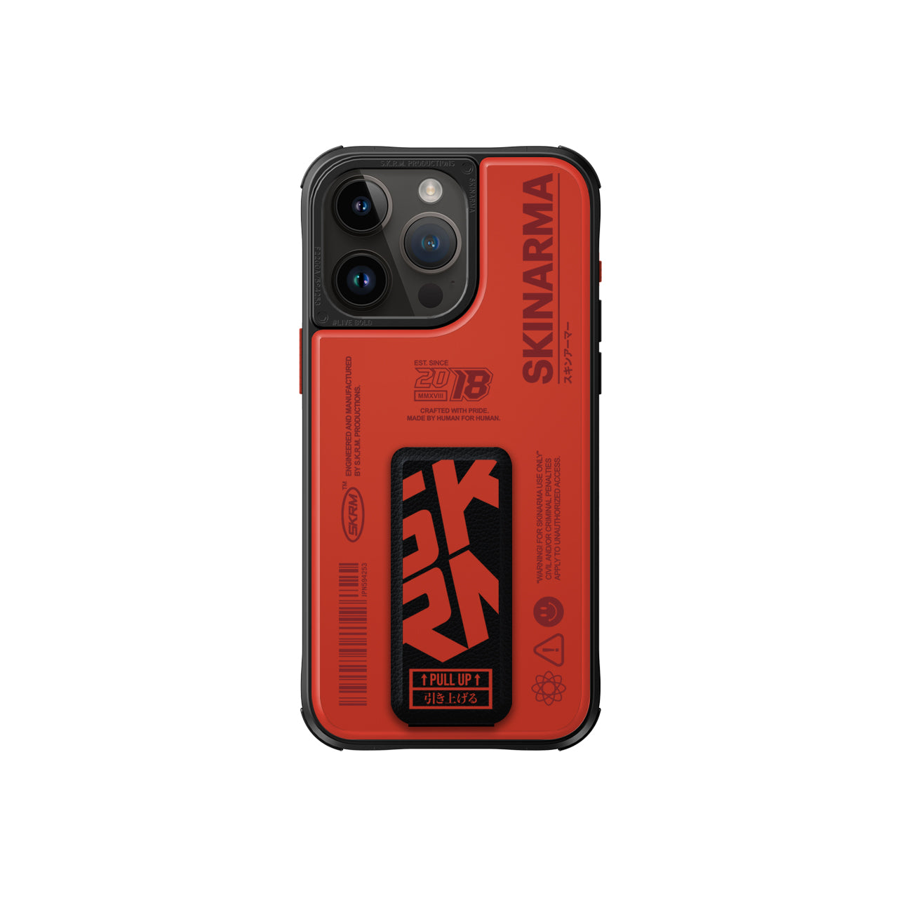 iPhone 15 Pro Kılıf SkinArma Desenli Airbag Tasarımlı Standlı Spunk Kılıf