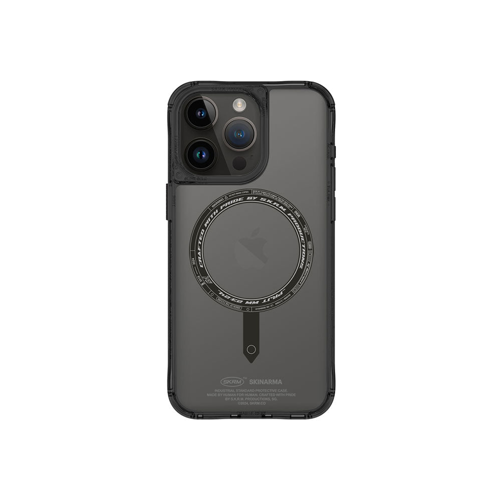 iPhone 15 Pro Kılıf SkinArma Şeffaf Airbag Tasarımlı M-safe Şarj Özellikli Saido Kılıf