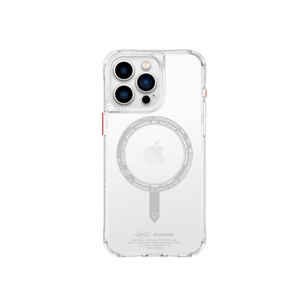 iPhone 15 Pro Kılıf SkinArma Şeffaf Airbag Tasarımlı M-safe Şarj Özellikli Saido Kılıf