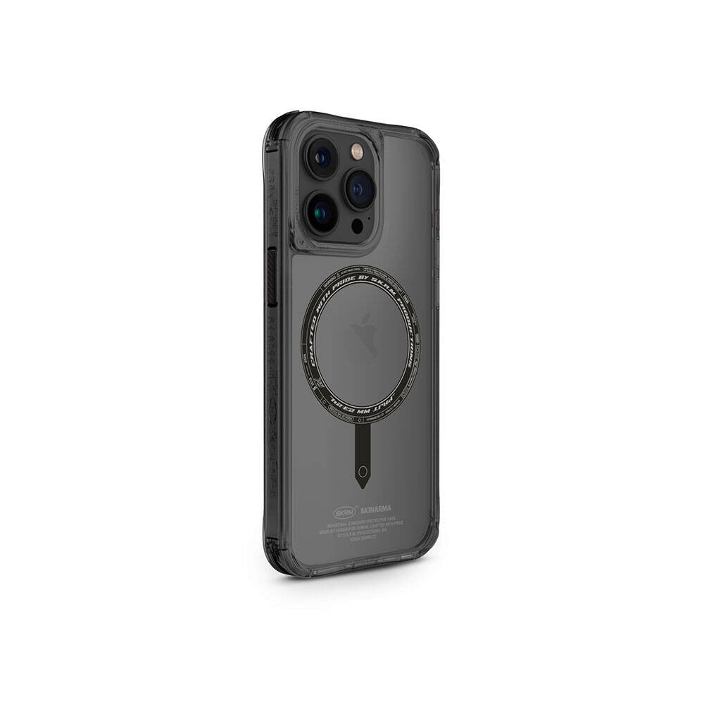 iPhone 15 Pro Kılıf SkinArma Şeffaf M-safe Şarj Özellikli Kado Kartlıklı Saido Kılıf