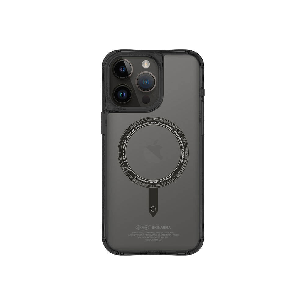 iPhone 15 Pro Kılıf SkinArma Şeffaf M-safe Şarj Özellikli Kado Kartlıklı Saido Kılıf