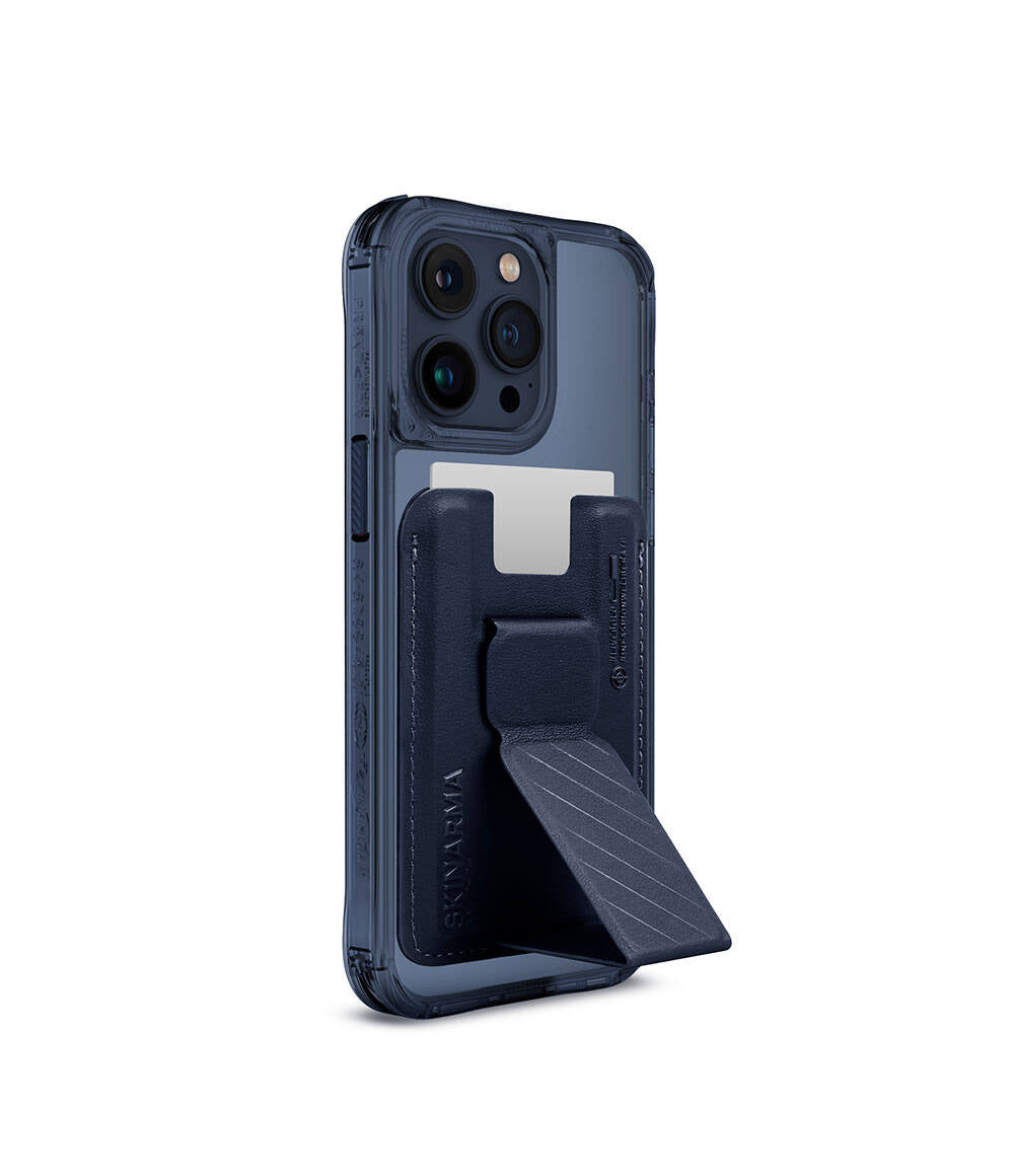 iPhone 15 Pro Kılıf SkinArma Şeffaf M-safe Şarj Özellikli Kado Kartlıklı Saido Kılıf