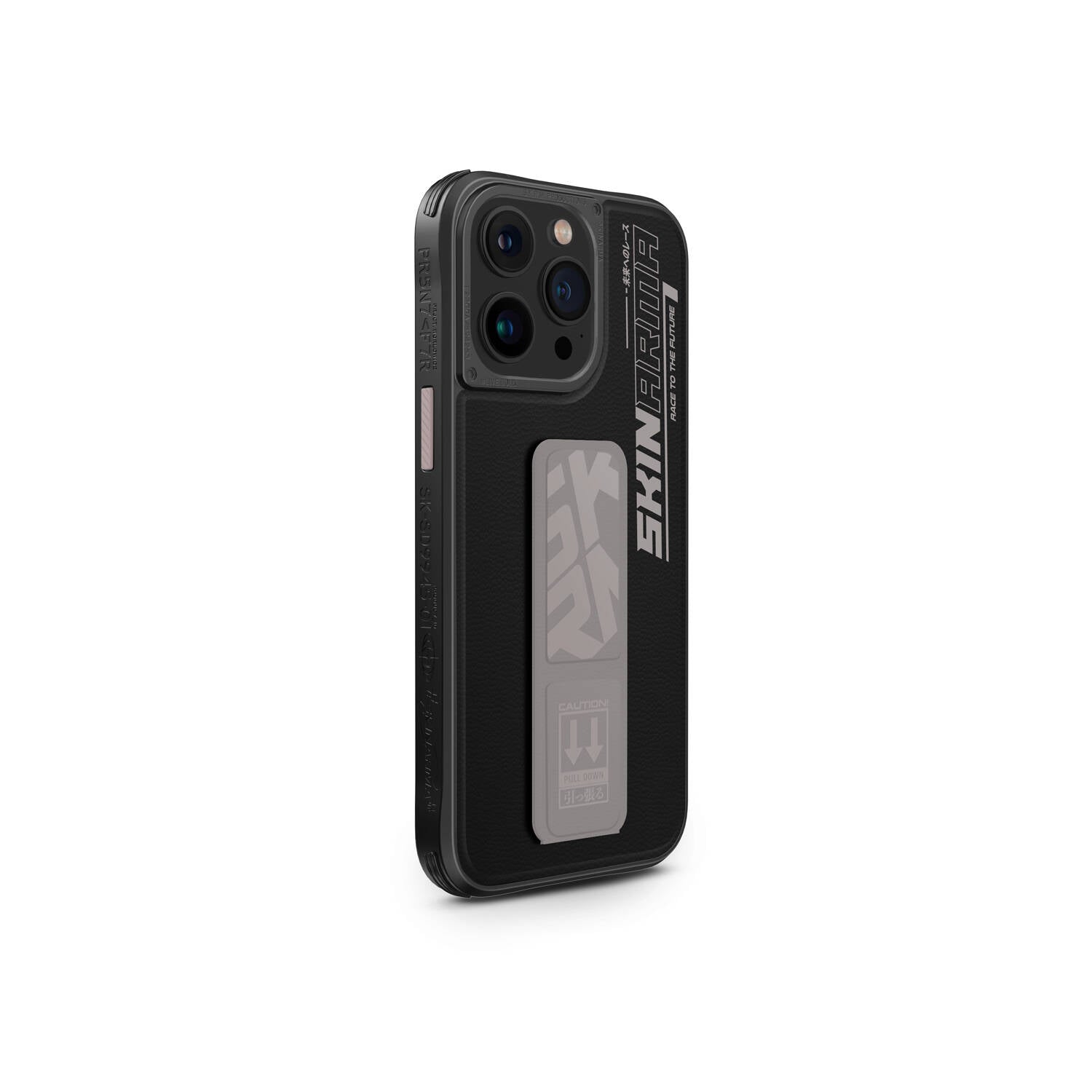 iPhone 15 Pro Kılıf SkinArma Standlı Deri Görünümlü Slate Kılıf