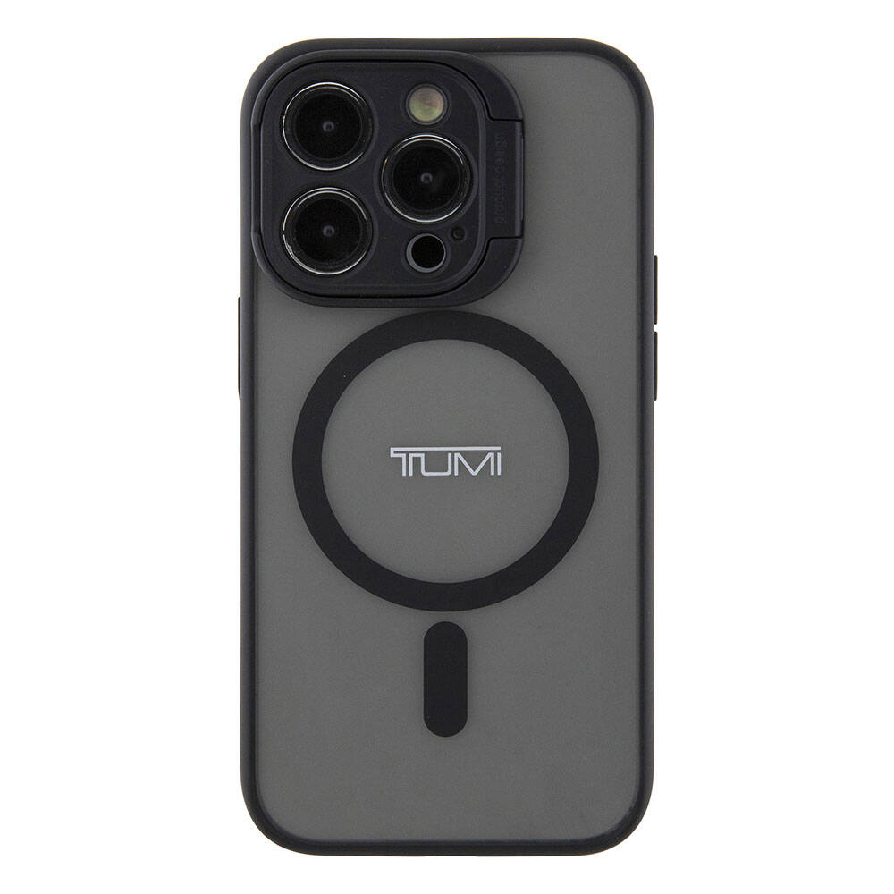 iPhone 15 Pro Kılıf TUMI Orijinal Lisanslı M-safe Şarj Özellikli Kamera Standlı Buzlu Mat Kılıf