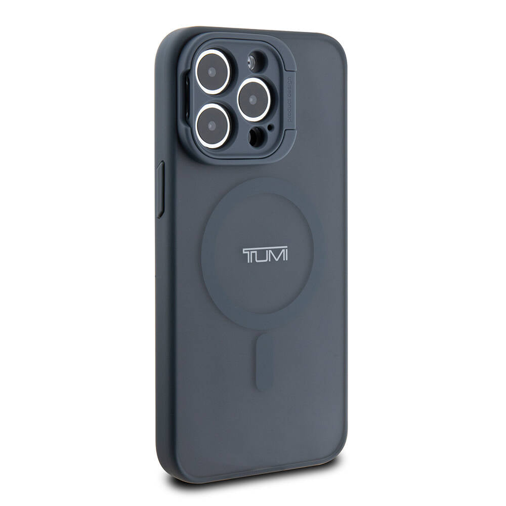 iPhone 15 Pro Kılıf TUMI Orijinal Lisanslı M-safe Şarj Özellikli Kamera Standlı Buzlu Mat Kılıf