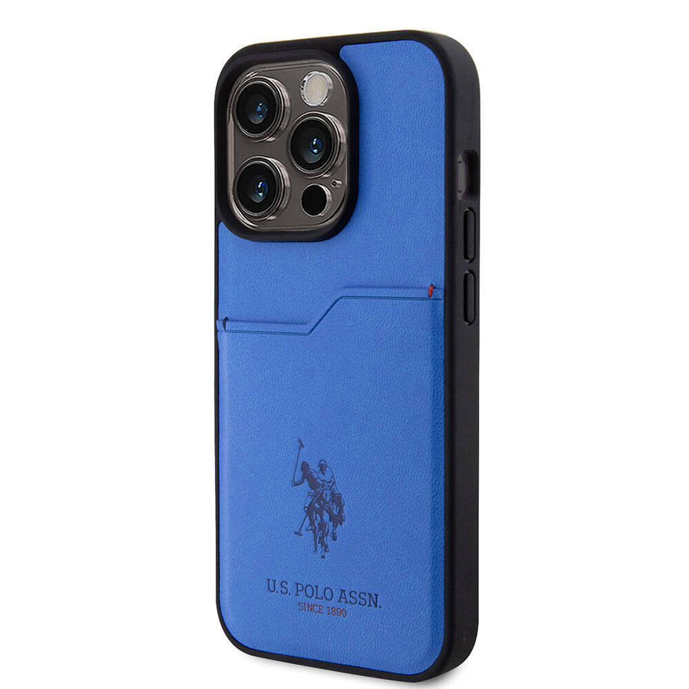 iPhone 15 Pro Kılıf U.S. Polo Assn. Orijinal Lisanslı Baskı Logolu PU Kartlıklı Kılıf