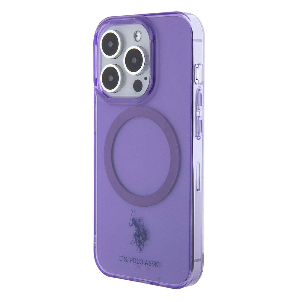 iPhone 15 Pro Kılıf U.S. Polo Assn. Orijinal Lisanslı M-safe Şarj Özellikli Transparan Tasarım Kılıf