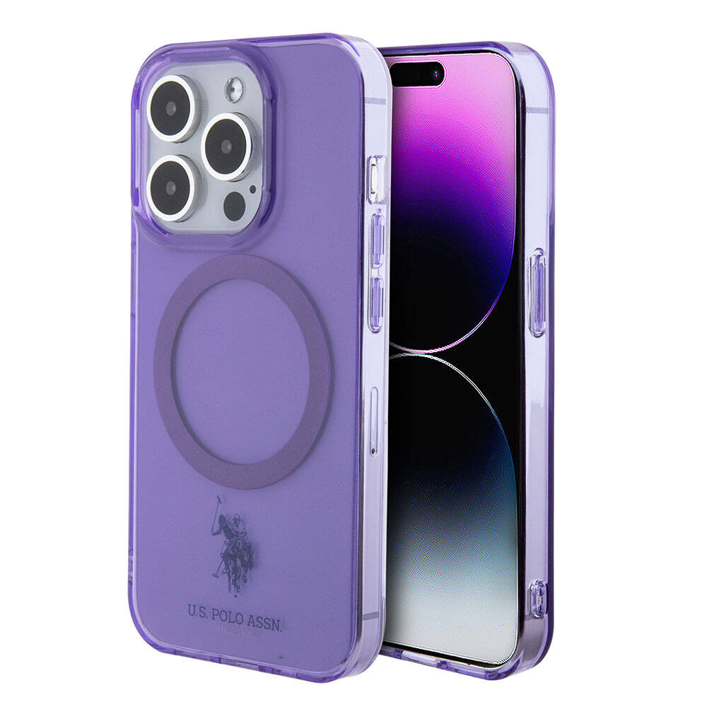 iPhone 15 Pro Kılıf U.S. Polo Assn. Orijinal Lisanslı M-safe Şarj Özellikli Transparan Tasarım Kılıf
