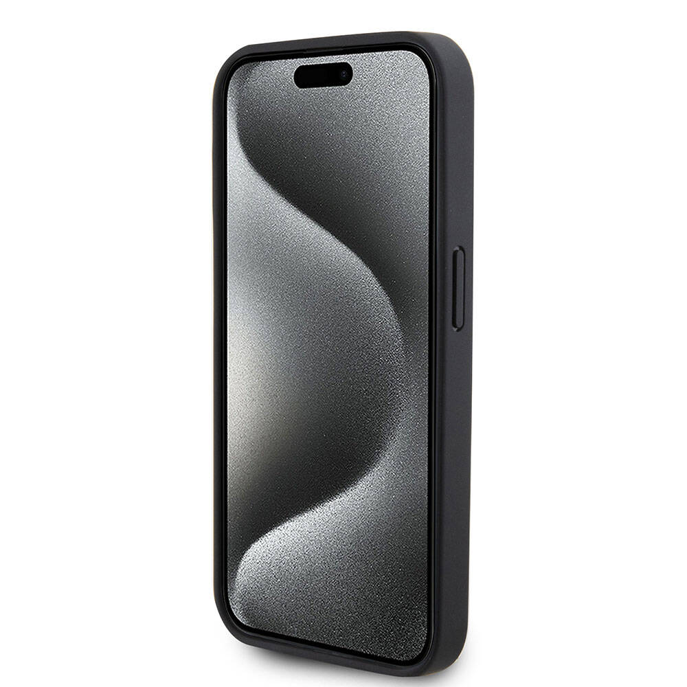 iPhone 15 Pro Kılıf U.S. Polo Assn. Orijinal Lisanslı Suni Deri Arka Yüzey Baskı Logolu Örgü Desenli Kılıf