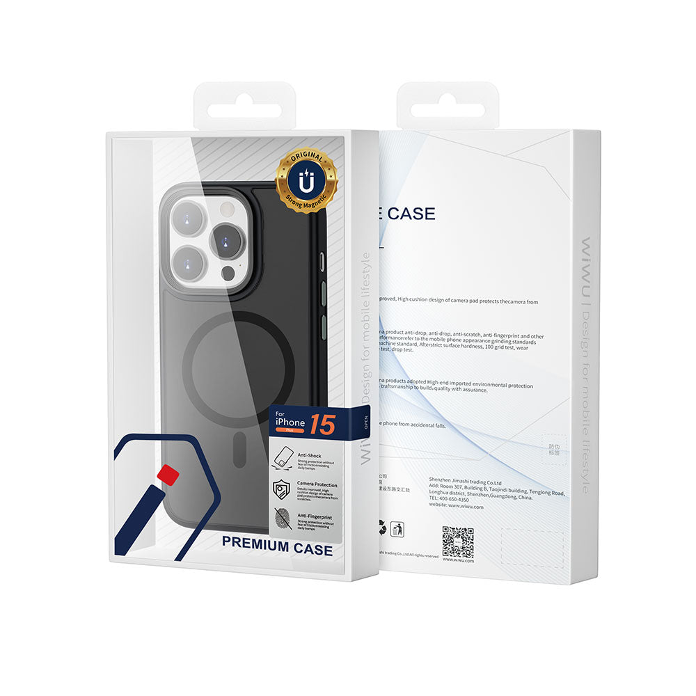 iPhone 15 Pro Kılıf Wiwu FGG-011 M-safe Şarj Özellikli Kamera Korumalı Kılıf