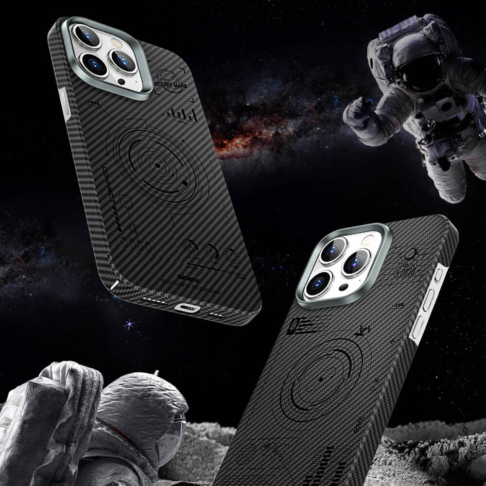 iPhone 15 Pro Kılıf Wiwu KJZ-017 Karbon Fiber 600D Explore Kevlar Kılıf