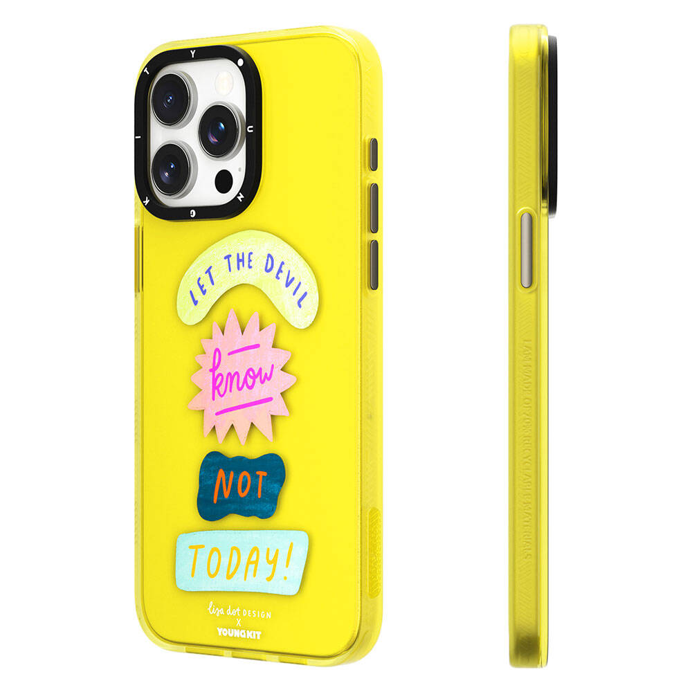 iPhone 15 Pro Kılıf Yazı Desenli Youngkit Mindfulness Serisi Kılıf