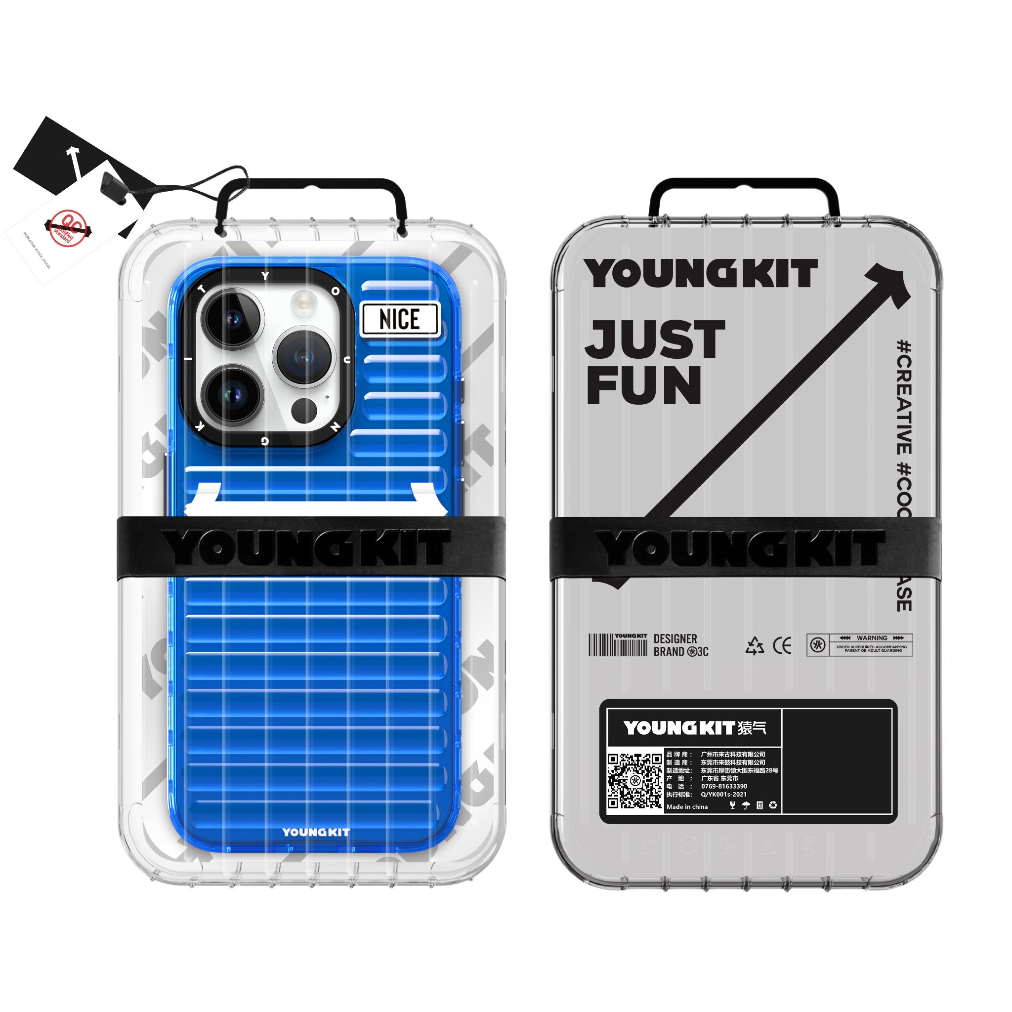 iPhone 15 Pro Kılıf YoungKit Luggage FireFly Serisi Kılıf